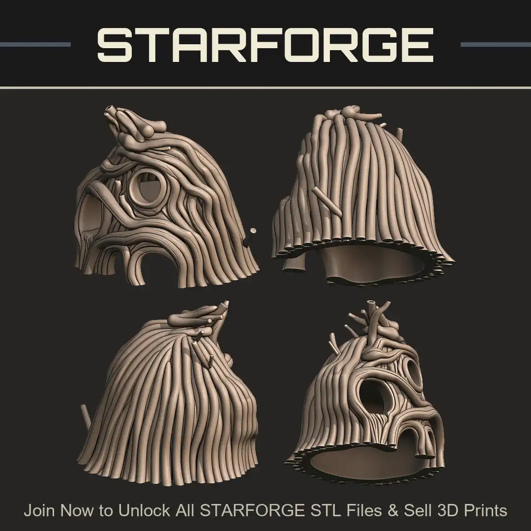 Woven Root Vine Hut Arched Doorway Circular Window Hollow Organic Dwelling Shell Pod - 4 View Render