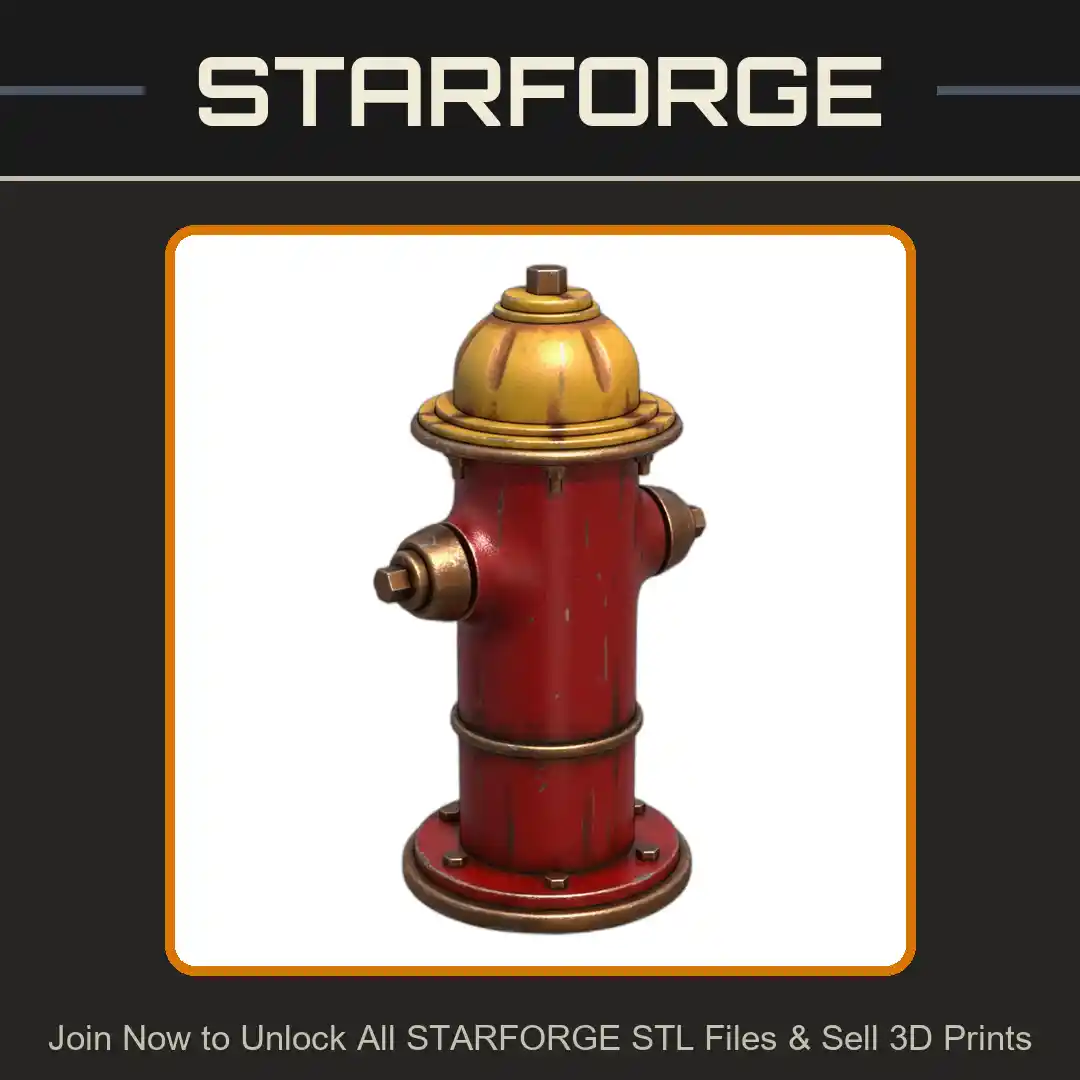 1_24 Scale Model Fire Hydrant Prop for Street or Garden Scene - 3D Printable STL File