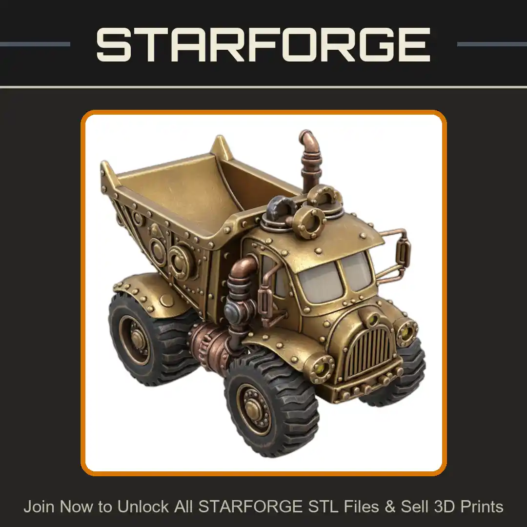 28mm Armored Truck Riveted Panels Chimney Pipes Industrial Wheels - 3D Printable STL File