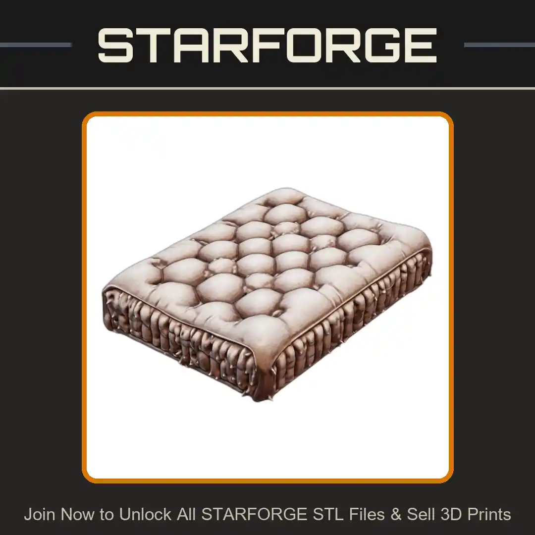 28mm DND Adventurer's Straw Bed Rest Pad in Tavern - 3D Printable STL File