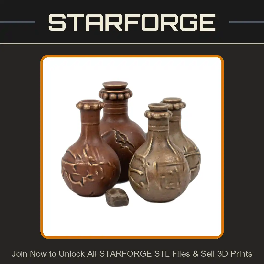 28mm DND Alchemist's Potion Collection for Fantasy Settings - 3D Printable STL File