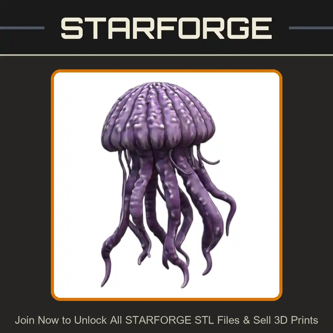 28mm DND Arcane Jellyfish Guardian Fantasy Miniature - 3D Printable STL File