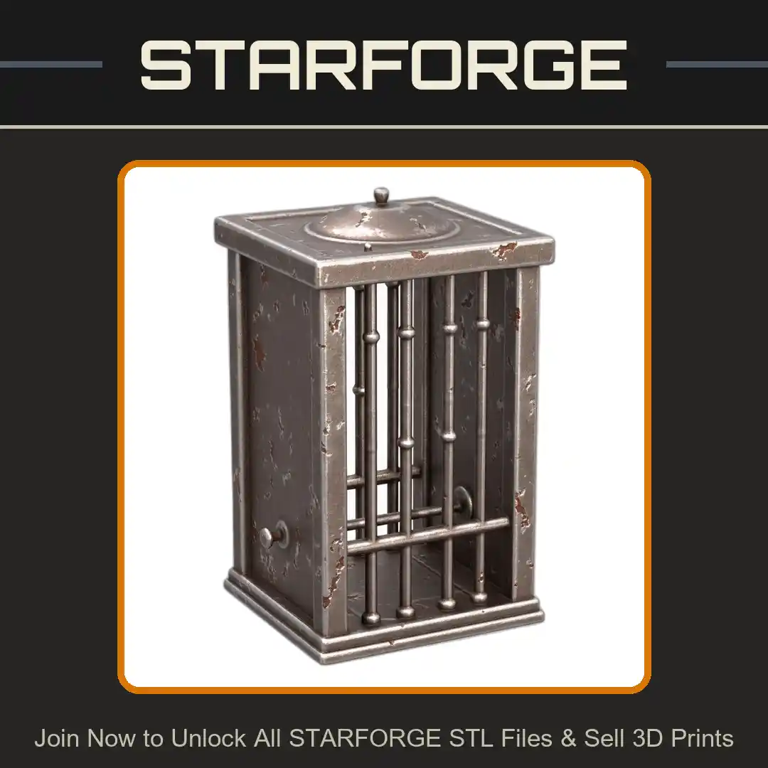 28mm DND Captive Messenger Bird Cage Terrain Piece - 3D Printable STL File