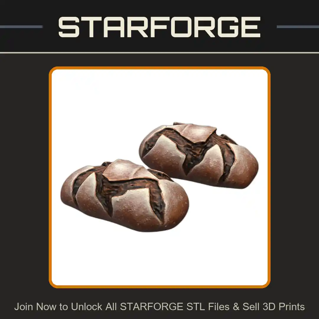 28mm DND Cracked Tavern Artisan Bread Terrain Pieces - 3D Printable STL File