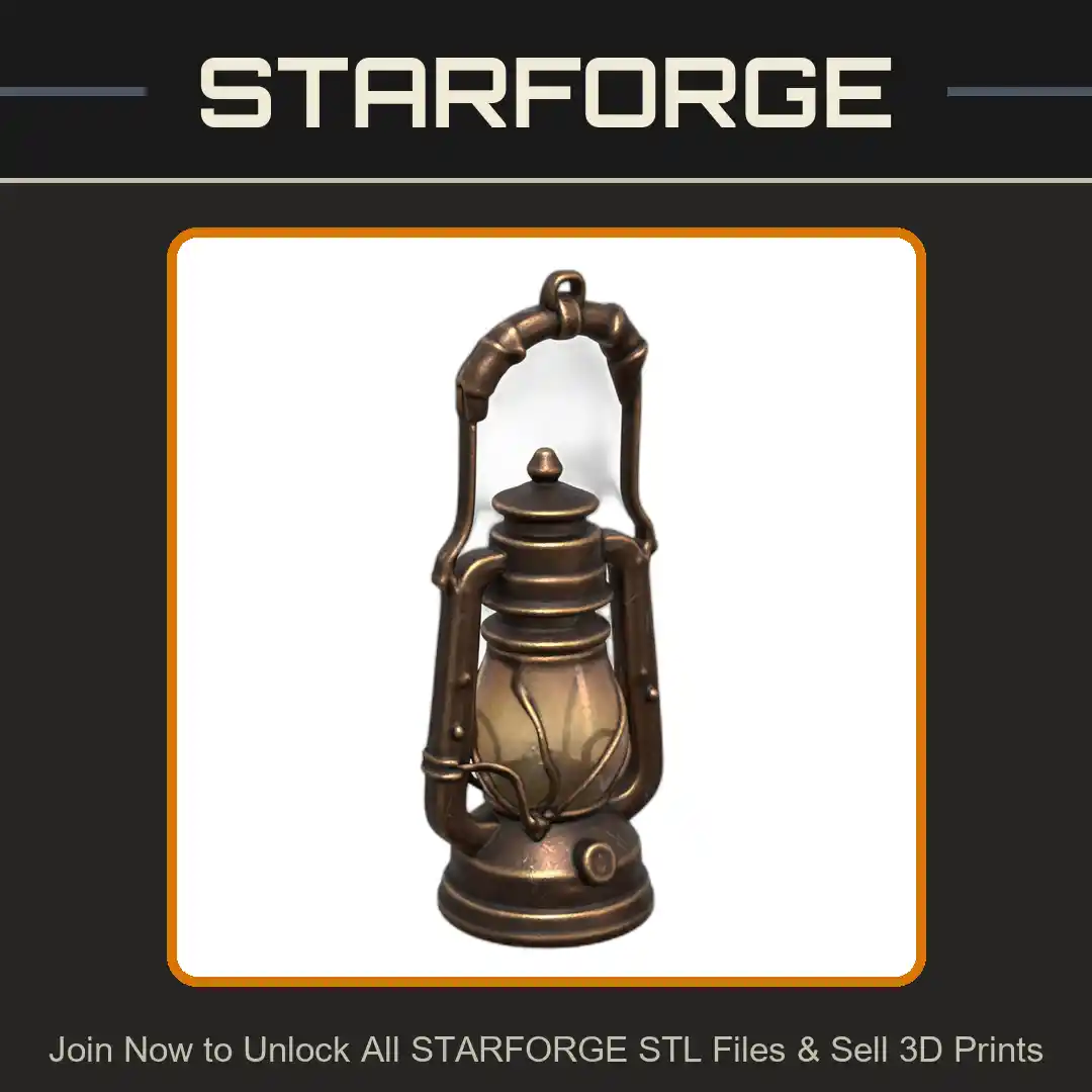 28mm DND Detailed Medieval Oil Lamp for Tavern Settings - 3D Printable STL File