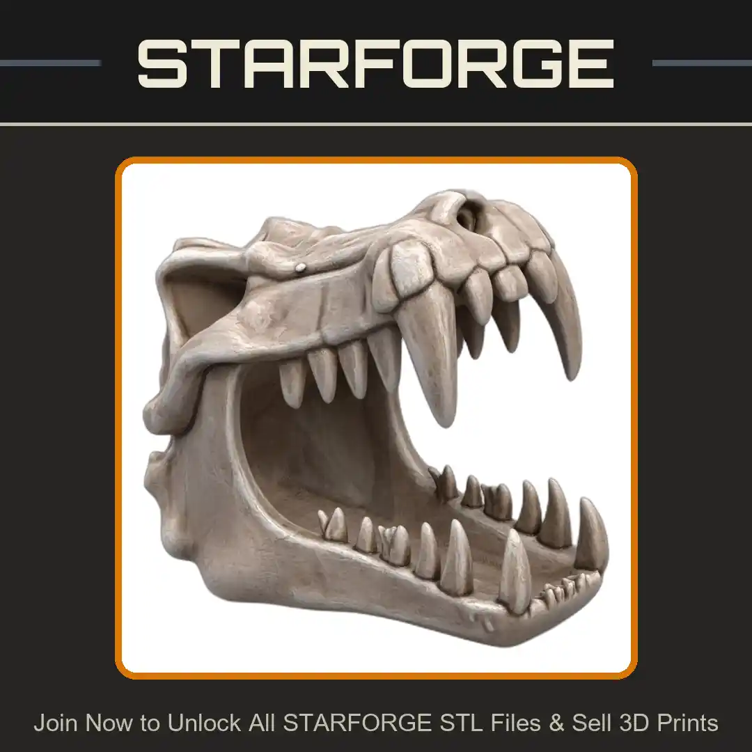 28mm DND Dragon Skull Terrain Piece for Epic Battlefields - 3D Printable STL File