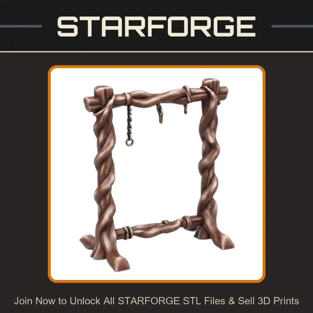 28mm DND Eerie Gallows Torture Rack for Sinister Settings - 3D Printable STL File