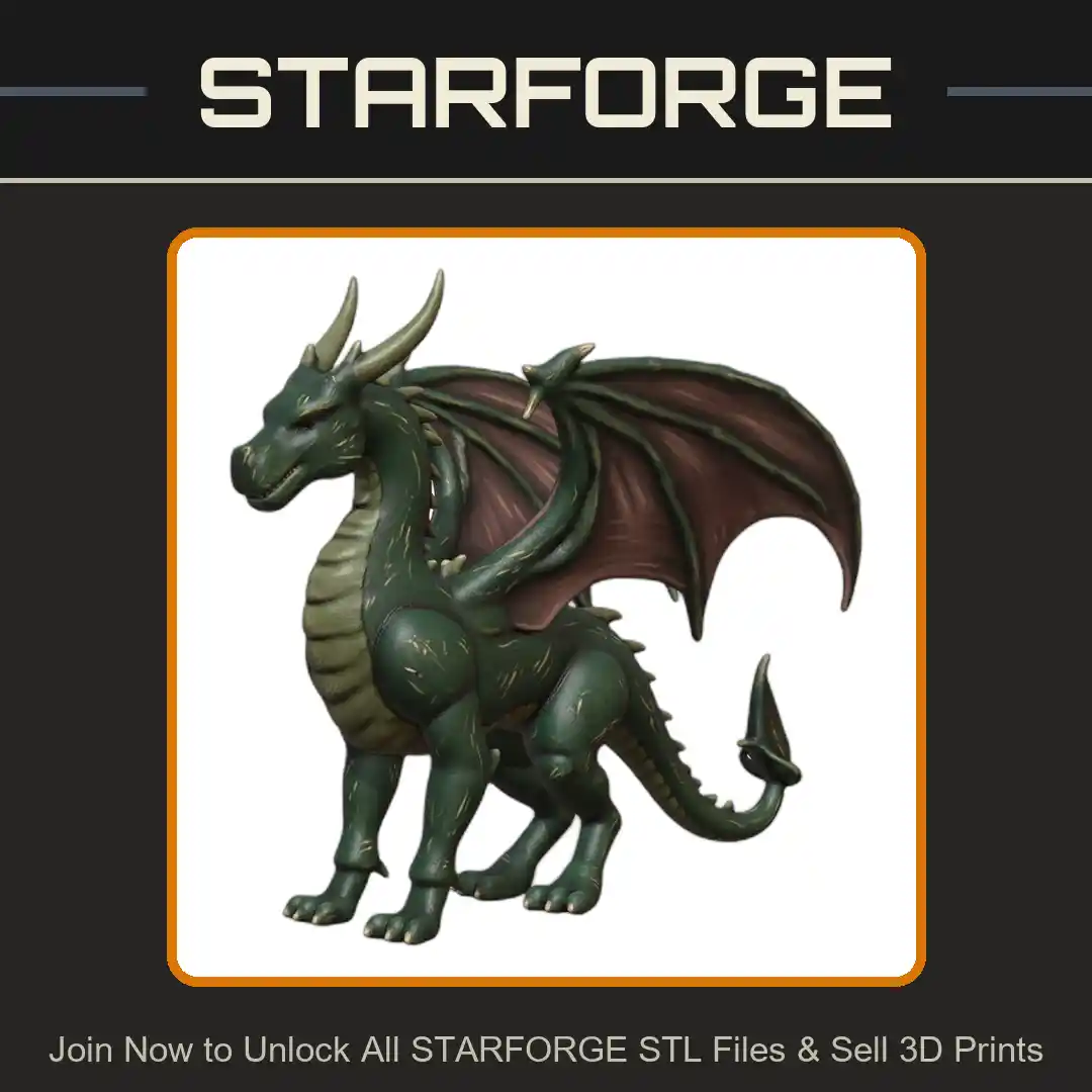 28mm DND Elusive Quick-Witted Swift Dragon Fantasy Mini - 3D Printable STL File