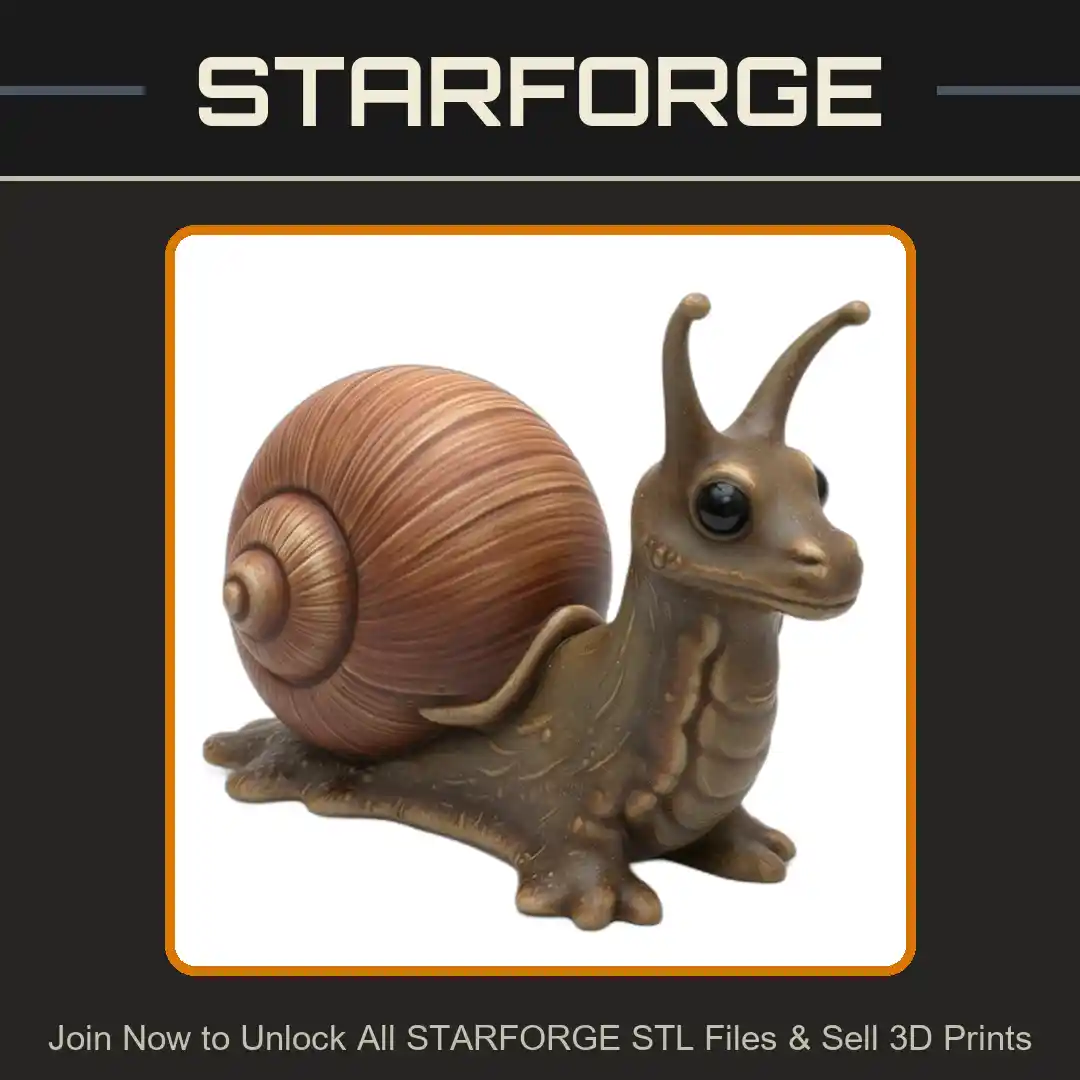 28mm DND Enchanted Snail Fantasy Miniature - 3D Printable STL File
