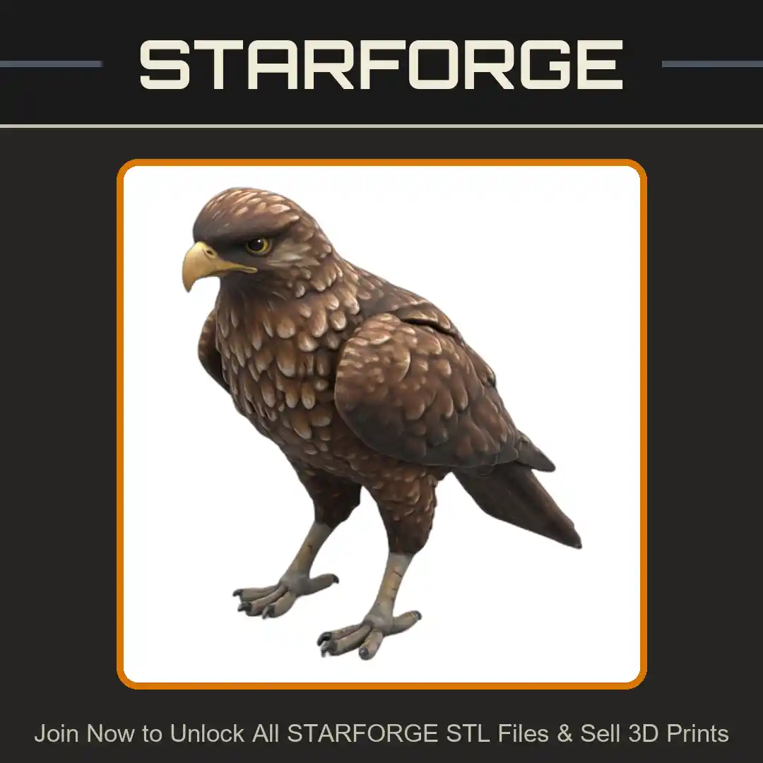 28mm DND Falcon Messenger Companion Bird Miniature - 3D Printable STL File