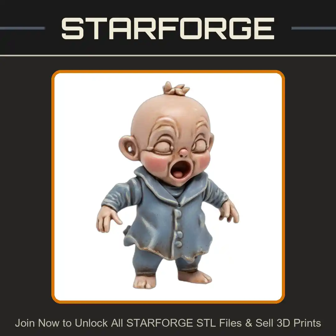 28mm DND Fantasy Giant Mutant Baby Toddler Monster - 3D Printable STL File