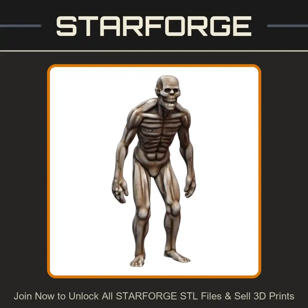 28mm DND Fantasy Mini Creepy Eerie Walking Zombie Figure - 3D Printable STL File