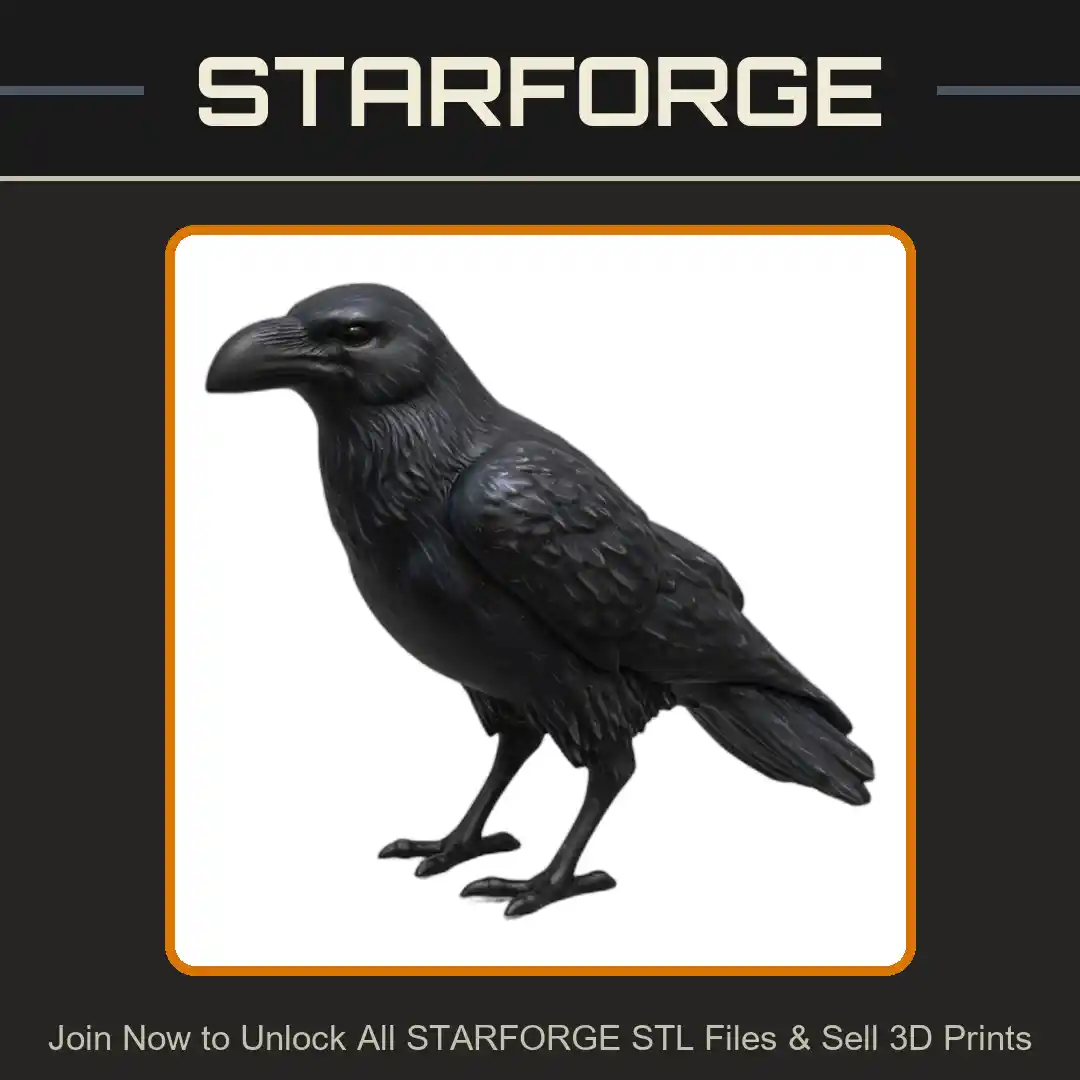 28mm DND Fierce Crow Protector Figure for Fantasy Lore - 3D Printable STL File