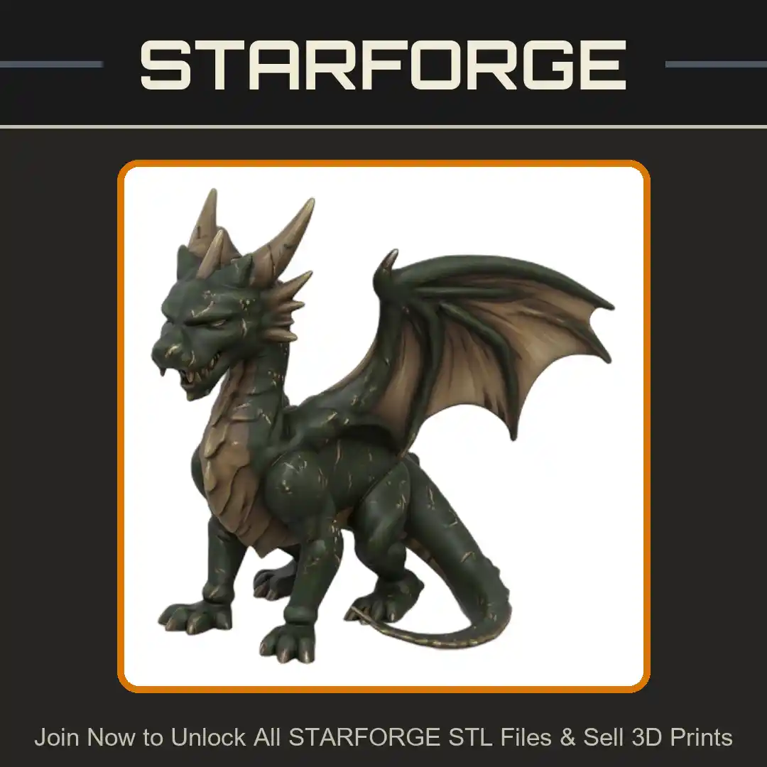 28mm DND Fierce Heroic Dragonborn Champion Fantasy Mini - 3D Printable STL File