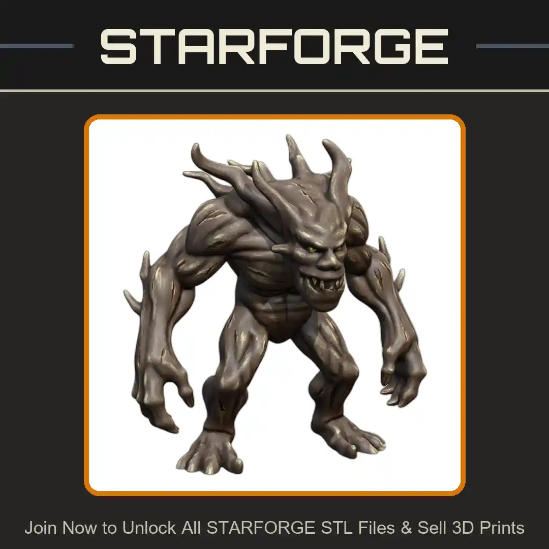 28mm DND Forest Demon Fantasy Miniature for Tabletop RPG - 3D Printable STL File