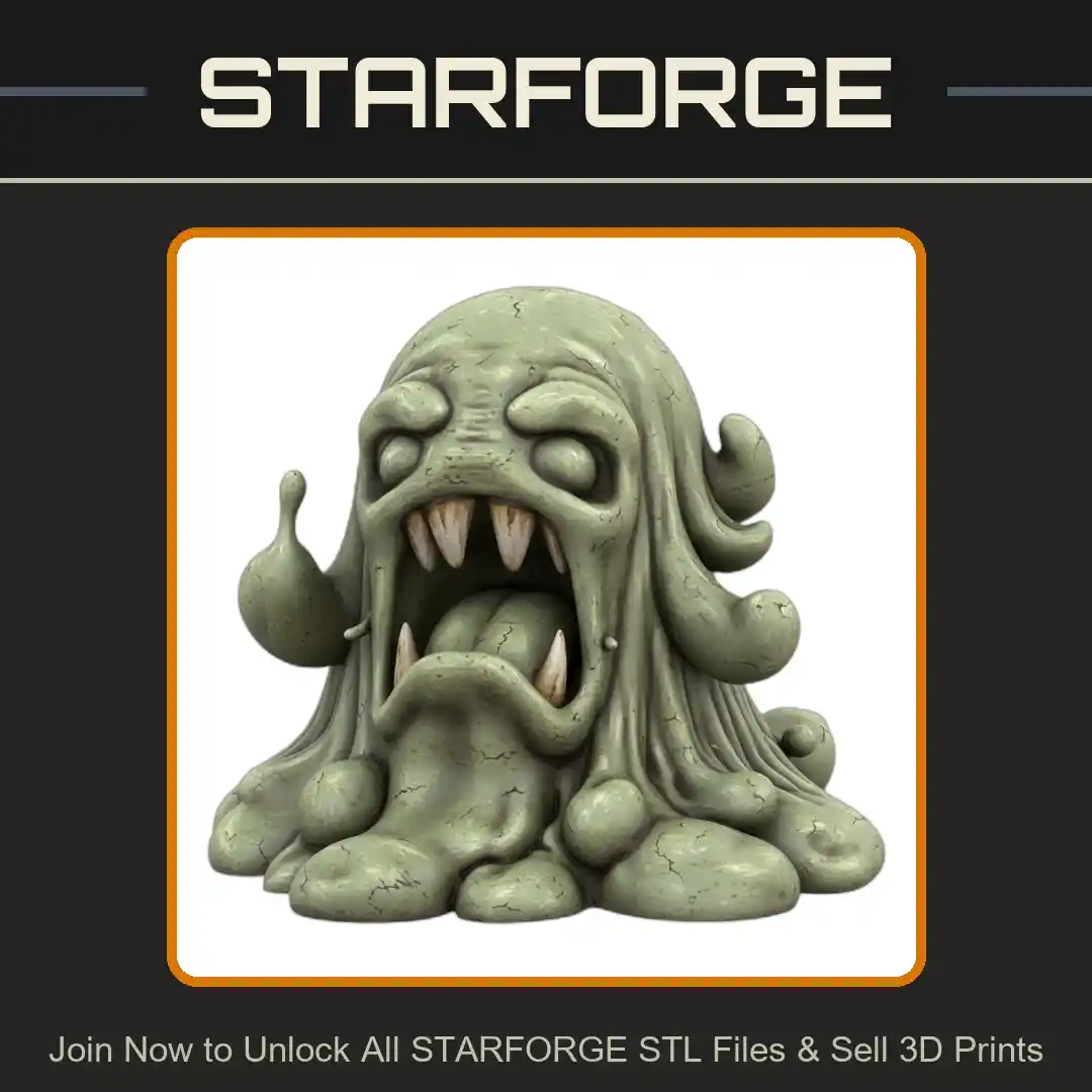 28mm DND Giant Gelatinous Blob of Terror Fantasy Miniature - 3D Printable STL File