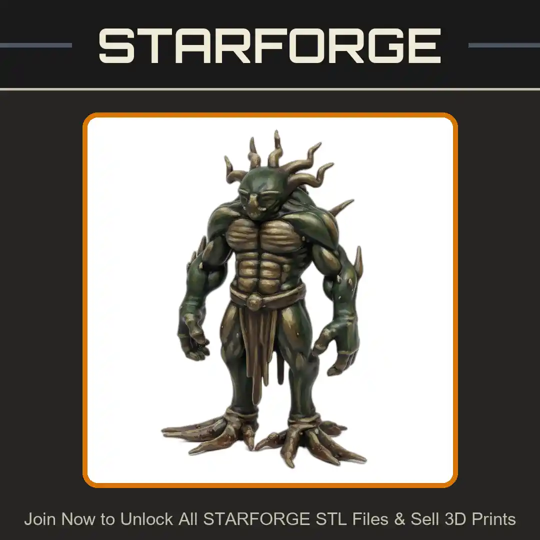 28mm DND Gnarled Rooted Forest Guardian Fantasy Miniature - 3D Printable STL File