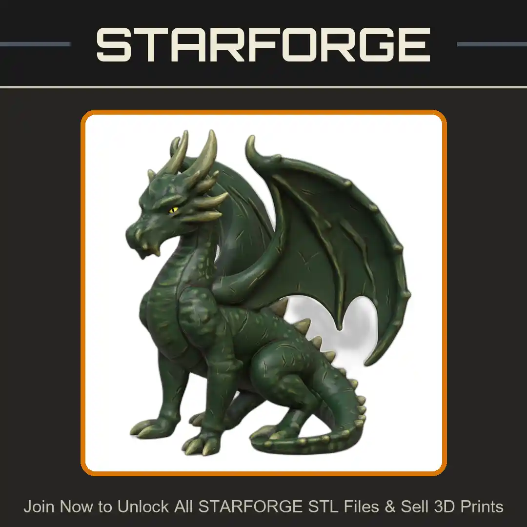 28mm DND Heroic Gallant Fearless Dragon Champion Fantasy Mini - 3D Printable STL File