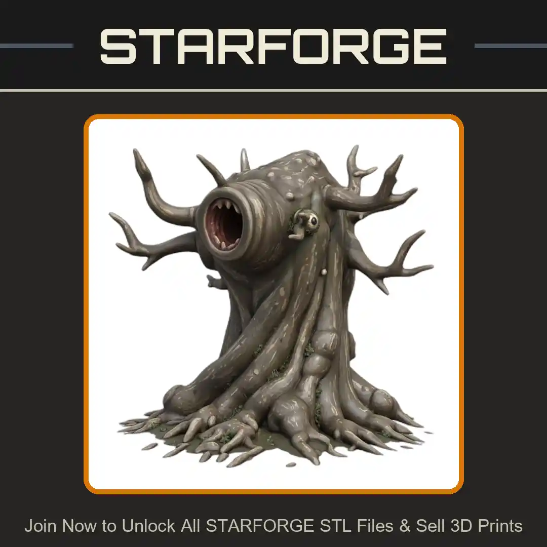 28mm DND Malevolent Wood Elemental Horror Fantasy Miniature - 3D Printable STL File