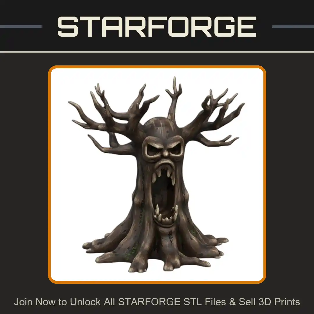 28mm DND Menacing Ent Tree Dark Forest Sculpture for Fantasy - 3D Printable STL File