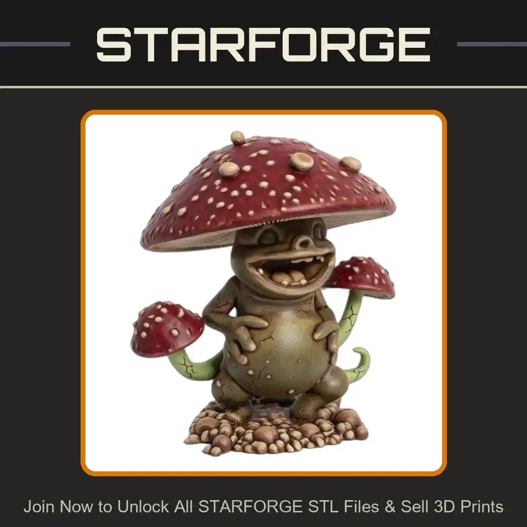 28mm DND Mischievous Whimsical Fungal Entity Fantasy Miniature - 3D Printable STL File
