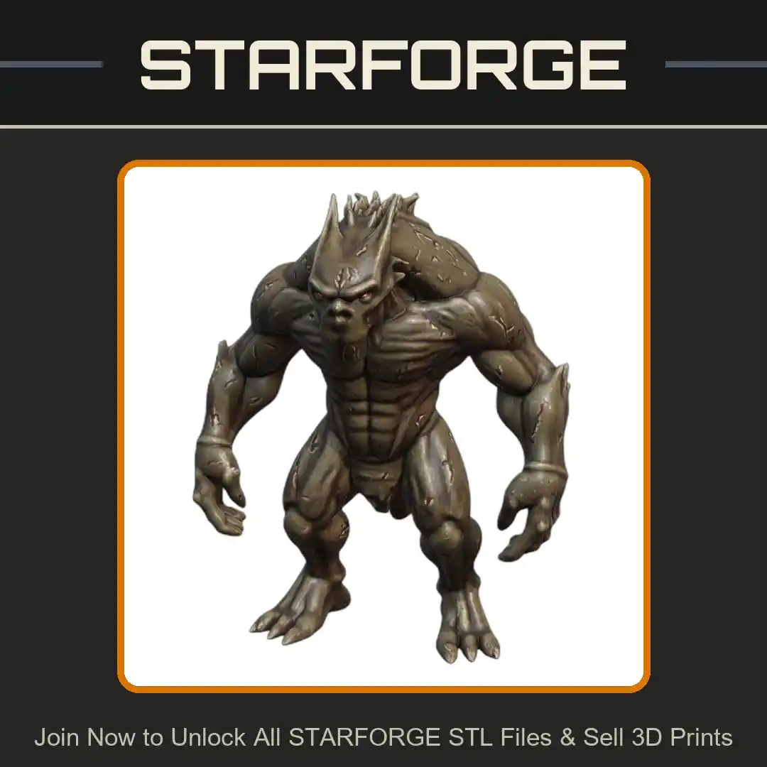 28mm DND Nightmarish Lurking Mutant Creature Fantasy Miniature - 3D Printable STL File