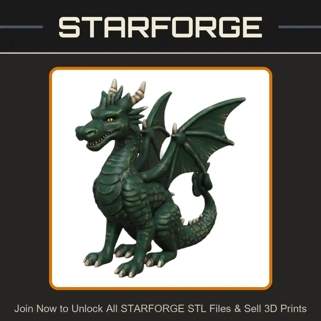 28mm DND Noble Dragonborn Guardian Defender Fantasy Mini - 3D Printable STL File