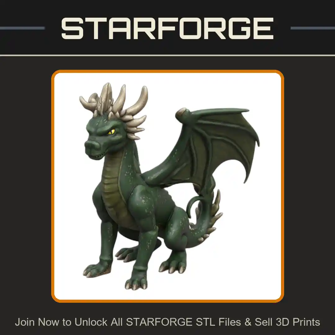 28mm DND Noble Enigmatic Dragon Avenger Fantasy Mini - 3D Printable STL File