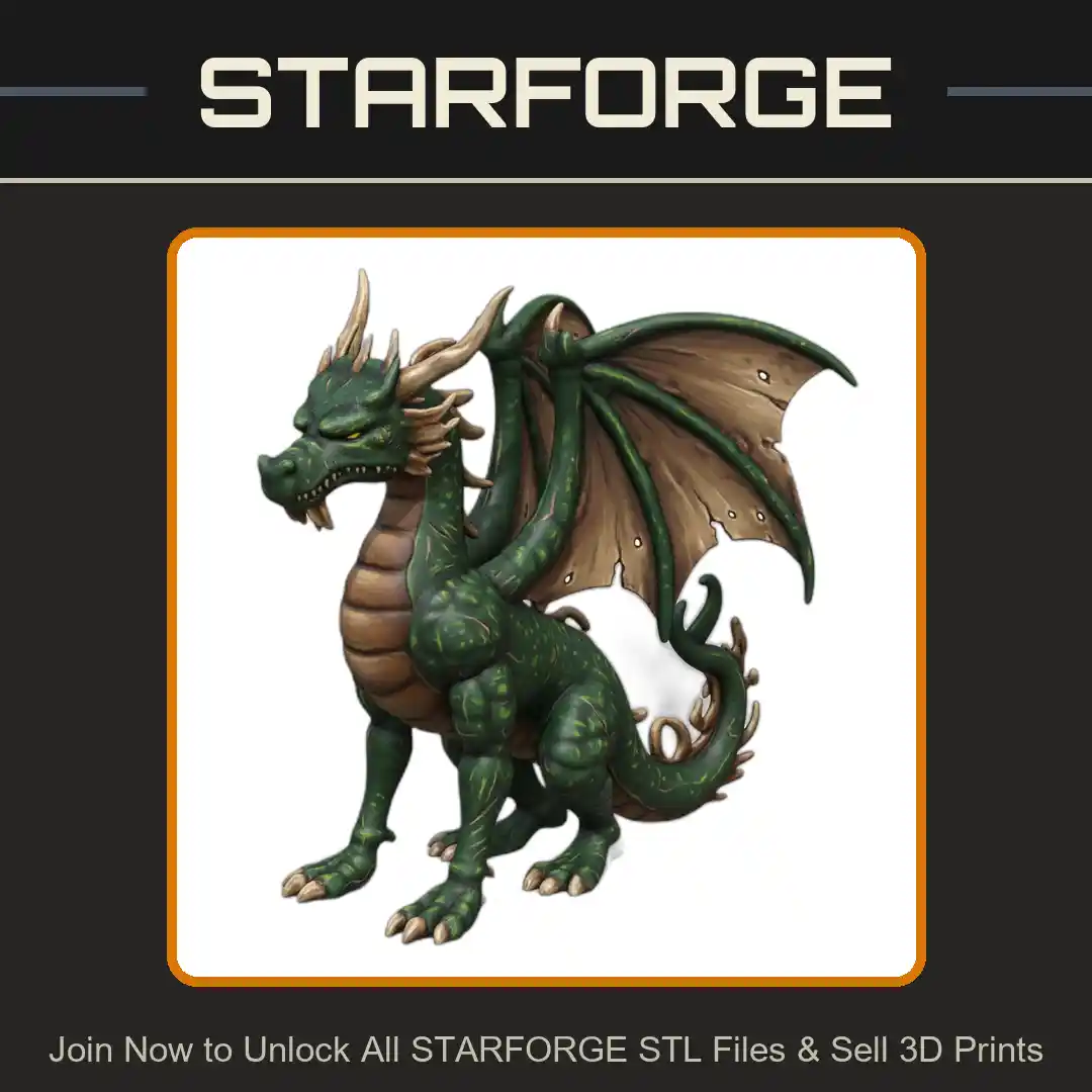 28mm DND Old Wise Noble Valiant Dragon Defender Miniature - 3D Printable STL File