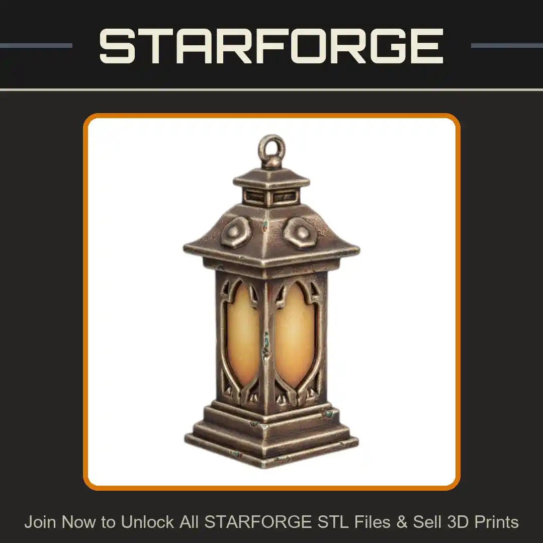 28mm DND Ornate Lantern Elegant Street Light for RPG Scenes - 3D Printable STL File