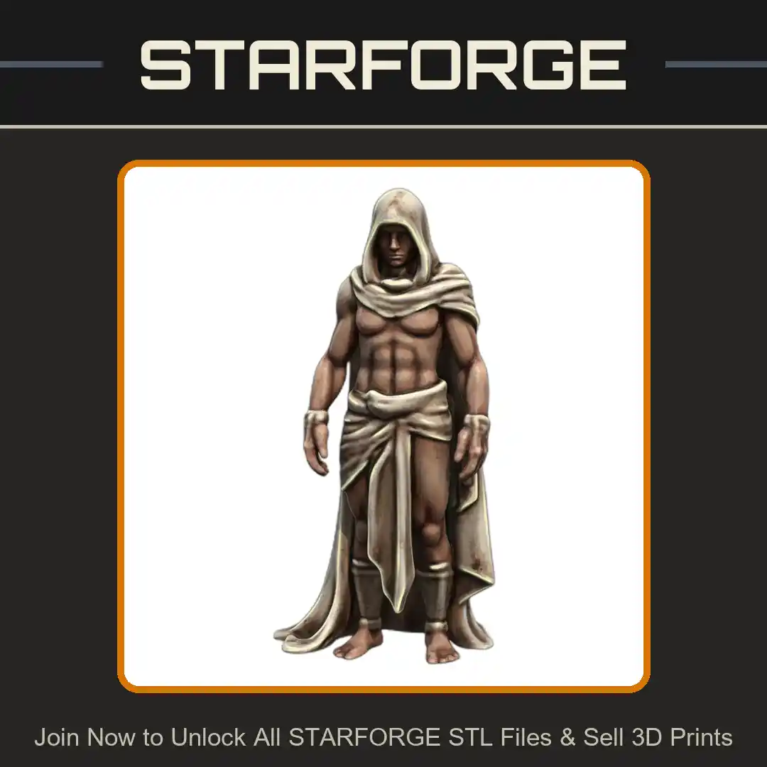 28mm DND Phantom Arcane Rogue with Cloak Fantasy Miniature - 3D Printable STL File