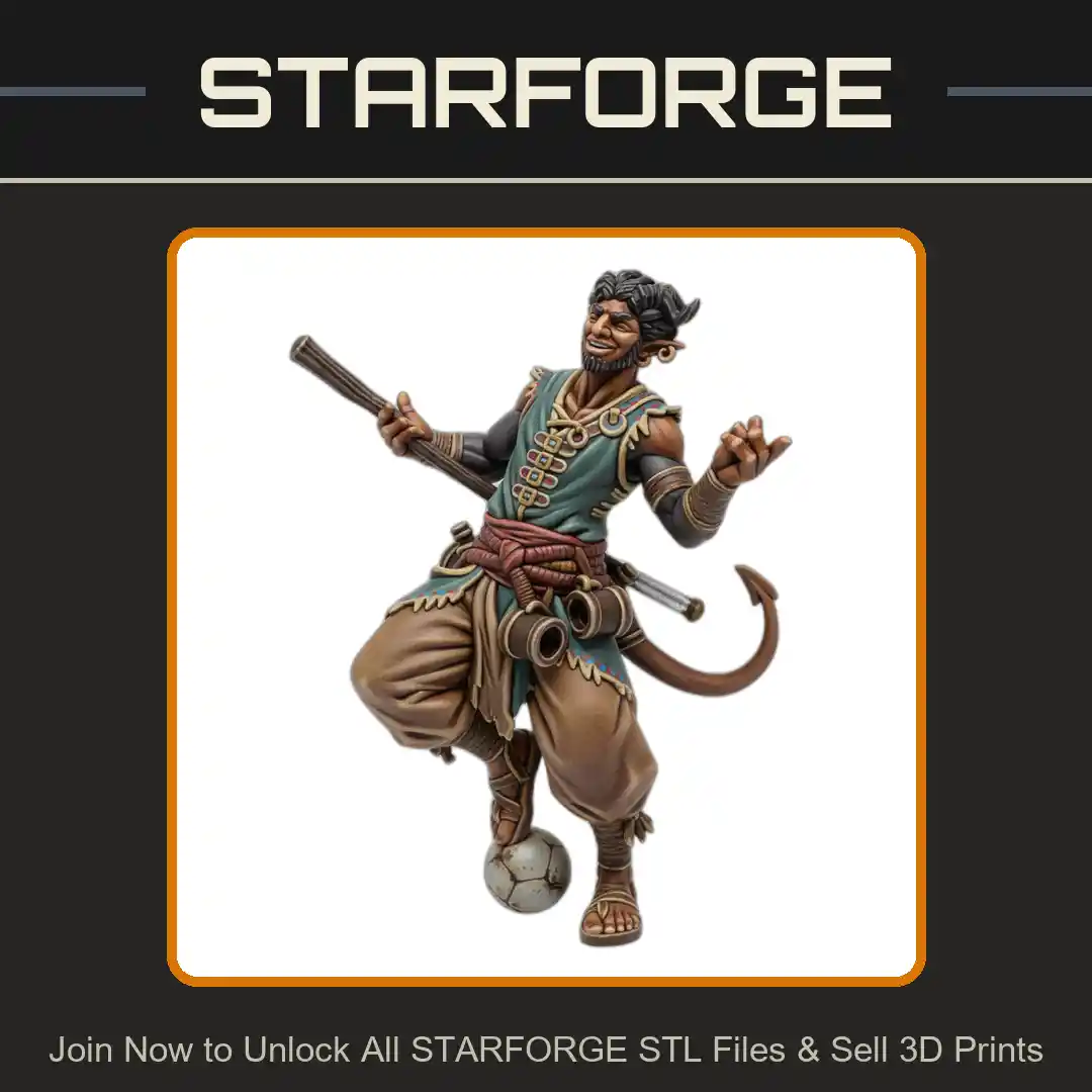 28mm DND Pirate Rogue Dual Daggers Laughing Pose Bandana Sash - 3D Printable STL File