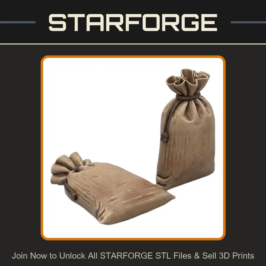 28mm DND Pouch and Sack Terrain Collection - 3D Printable STL File