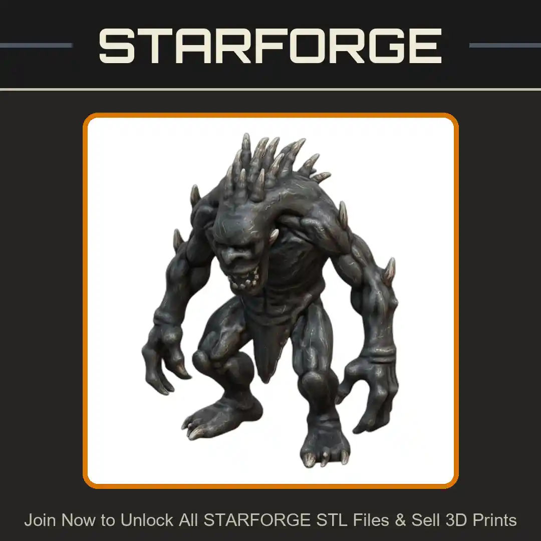 28mm DND Savage Fiendish Creature Fantasy Miniature - 3D Printable STL File