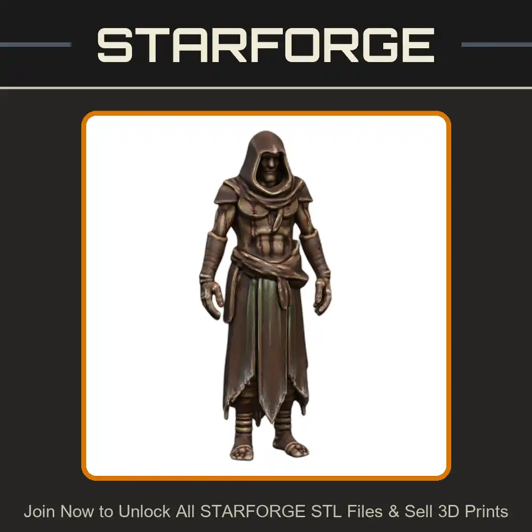 28mm DND Shadowy Infiltrator in Dark Garb Fantasy Miniature - 3D Printable STL File