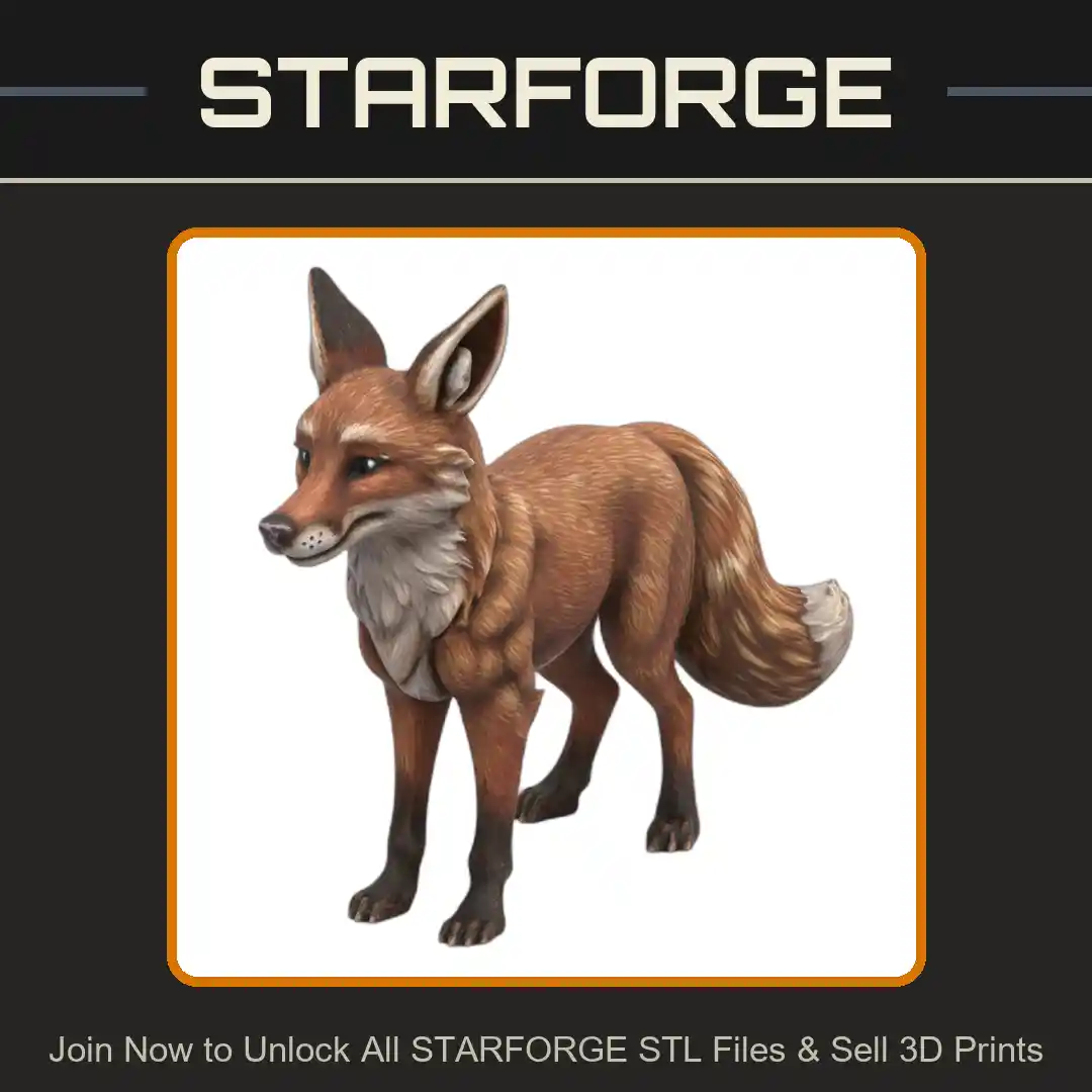 28mm DND Swift Forest Fox Fantasy Miniature - 3D Printable STL File