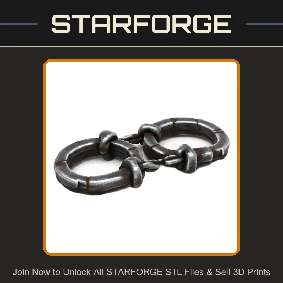 28mm DND Thick Chain Link Piece for Dungeon Decor - 3D Printable STL File