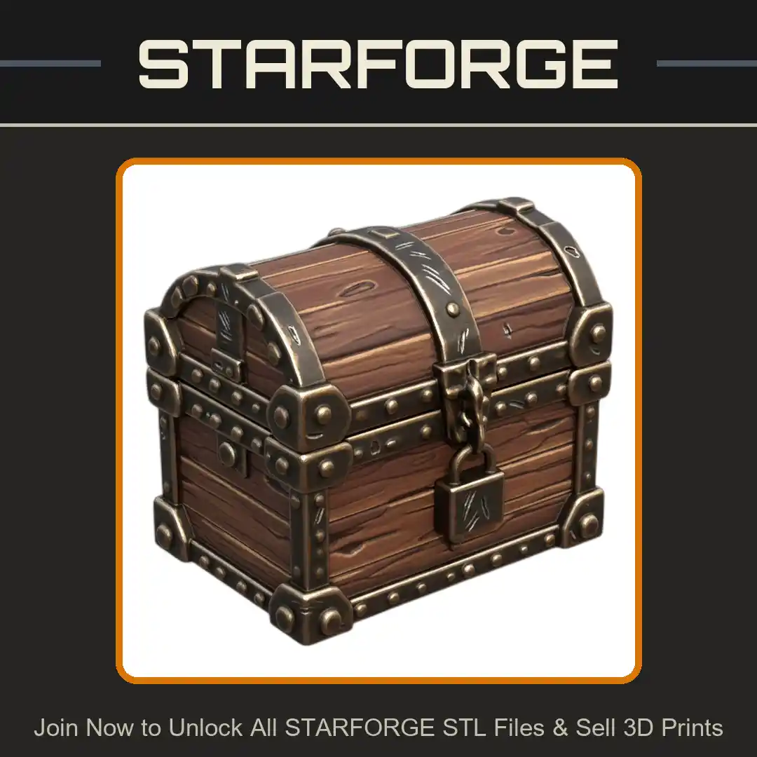 28mm DND Treasure Trove Box for Fantasy Scenes - 3D Printable STL File