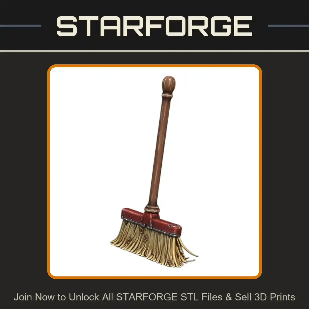 28mm DND Utility Broom for Inn and Tavern Decor - 3D Printable STL File