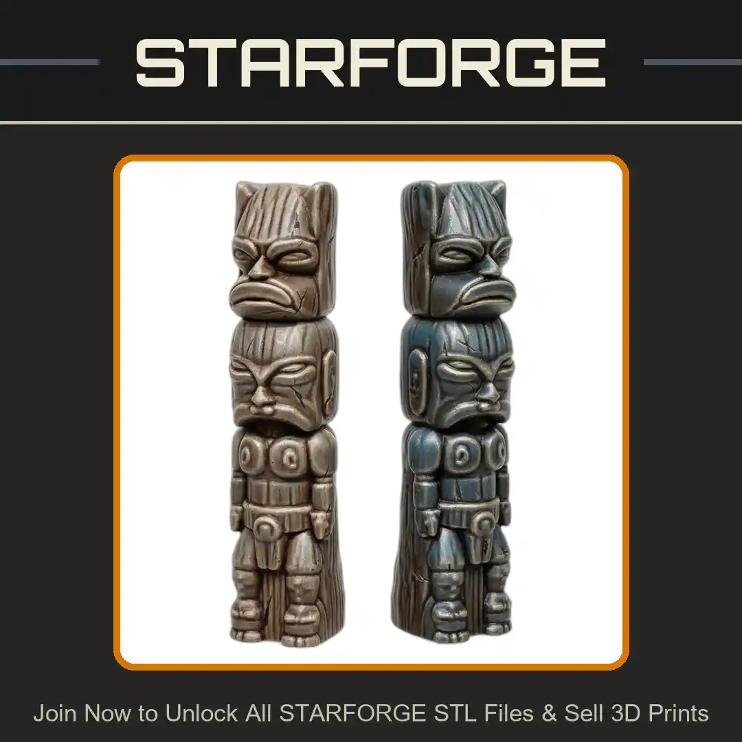 28mm DND Wooden Tribal Totem Terrain Decoration - 3D Printable STL File