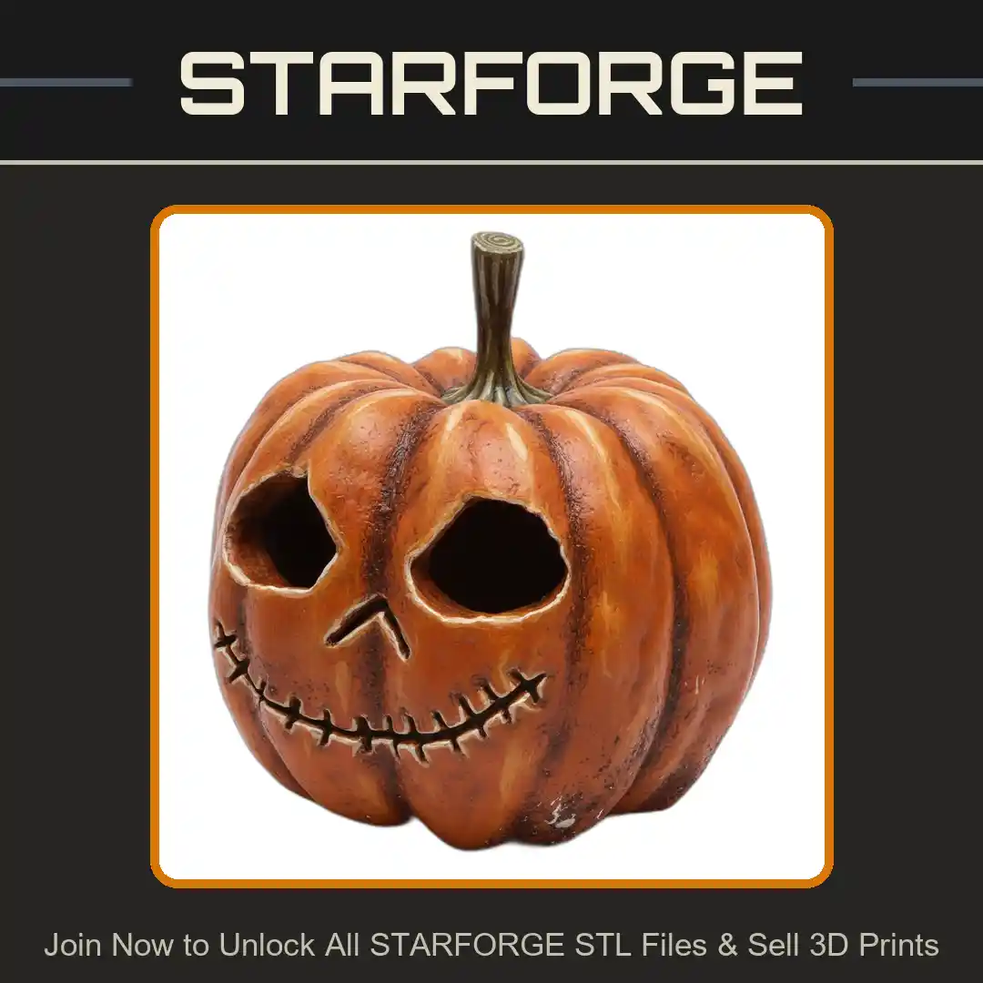 28mm Fantasy Mini Miniature Jack Skellington Pumpkin for DND Tabletop Wargame Terrain - 3D Printable STL File