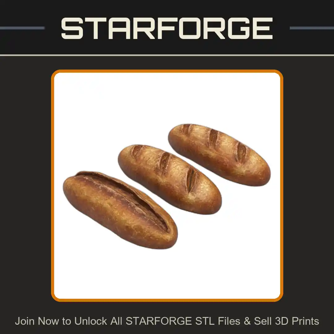28mm Fantasy Mini Miniature Medieval Assorted Breads for DND Tabletop Wargame Terrain - 3D Printable STL File