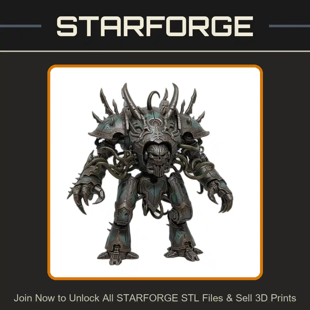 28mm Sci Armored Mech Tentacles Spikes Claws Skull Faceplate Tech Suit - 3D Printable STL File