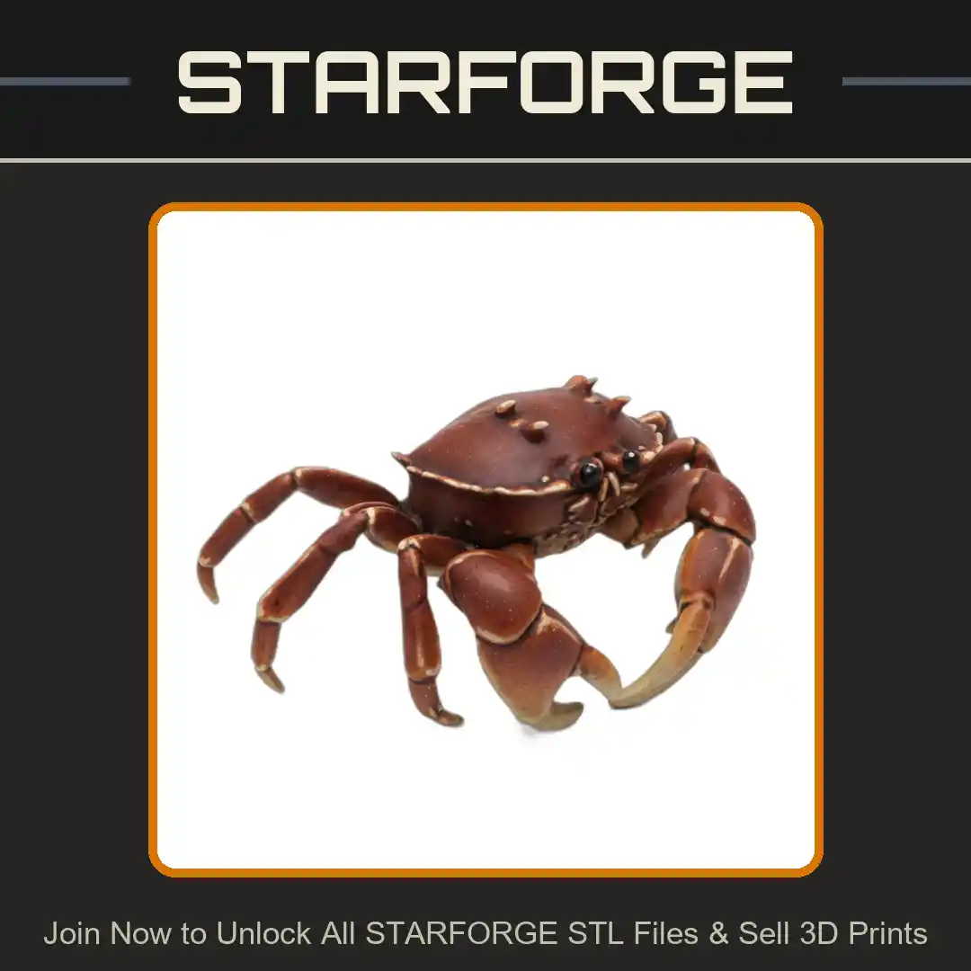 28mm Sci-Fi Alien Crab Creature for Interstellar Expeditions - 3D Printable STL File