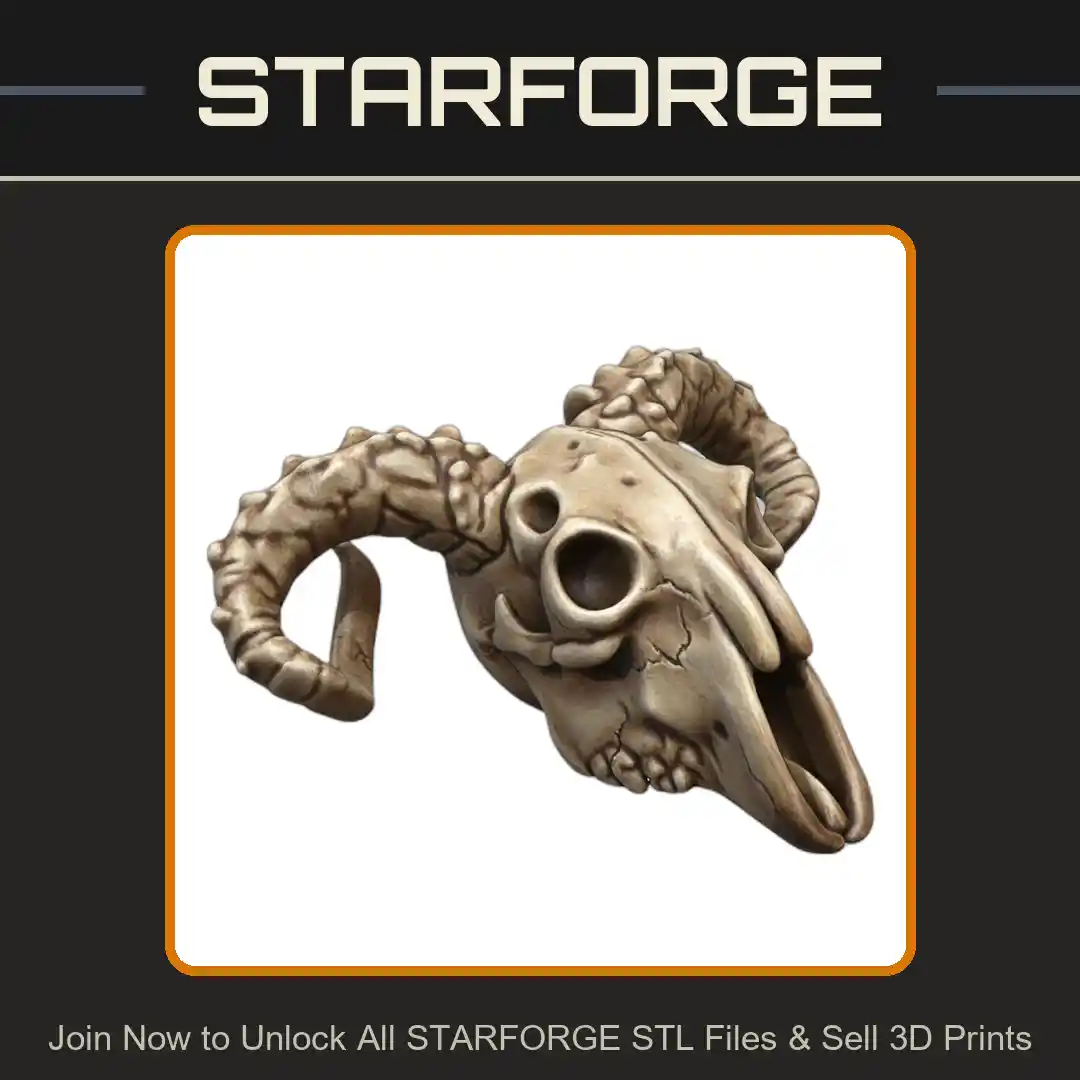 28mm Sci-Fi Animal Skull for Wilderness Settings - 3D Printable STL File