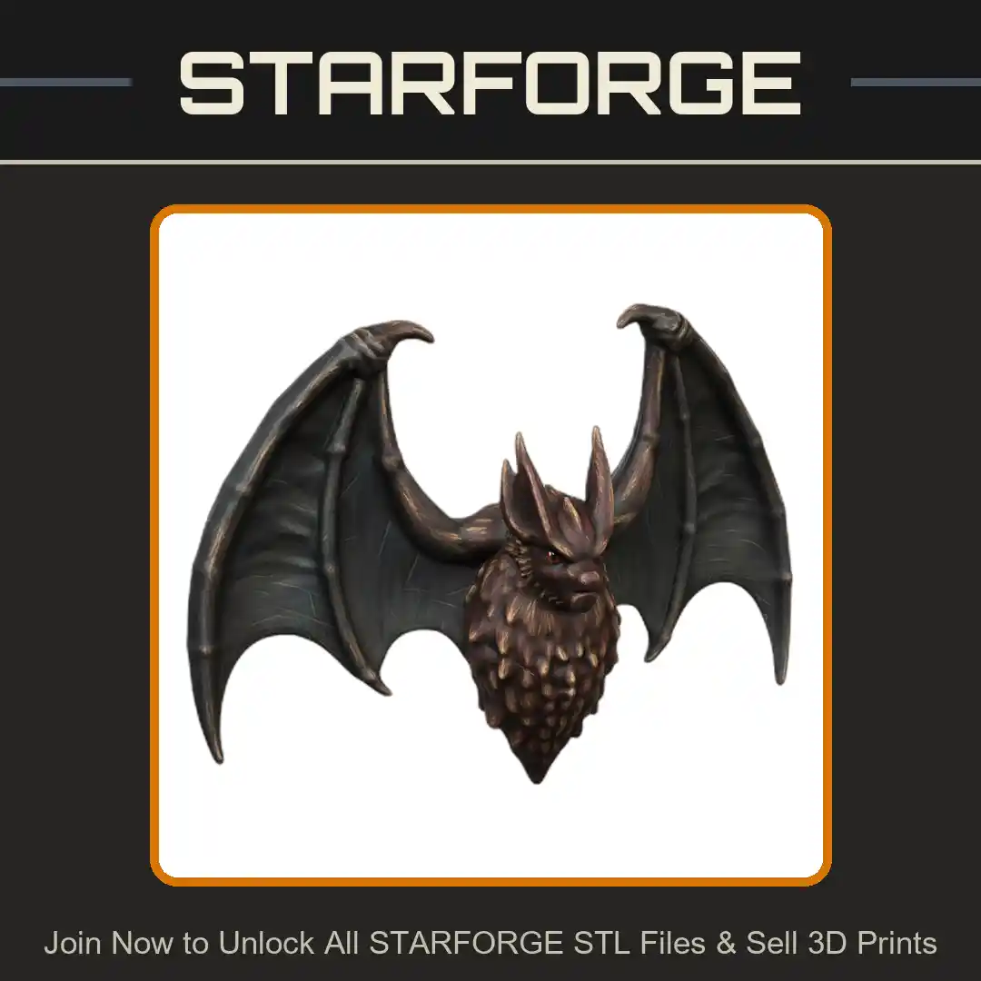 28mm Sci-Fi Arcane Bat with Feathery Wings for Dark Fantasy - 3D Printable STL File