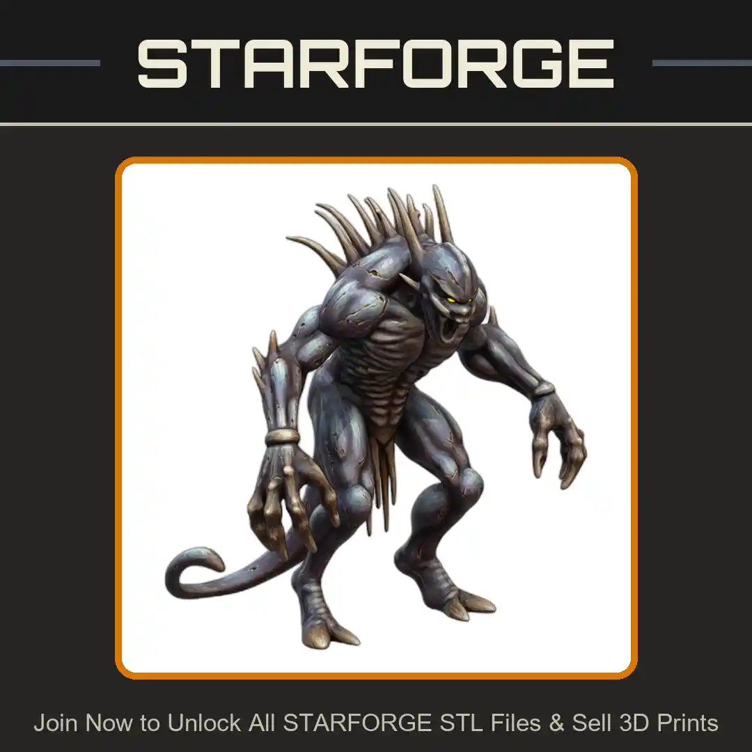 28mm Sci-Fi Bioengineered Horror for Tabletop Gaming - 3D Printable STL File