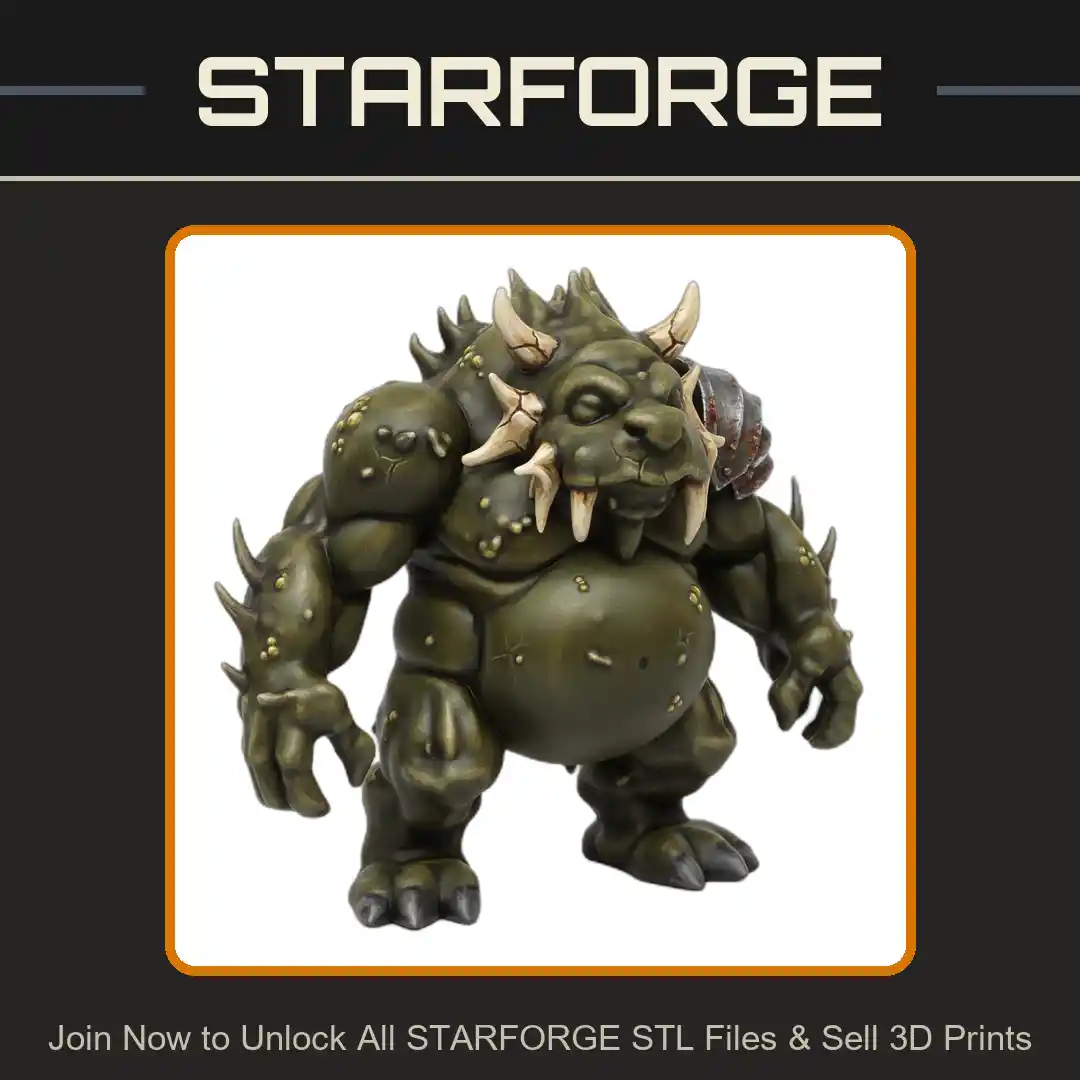 28mm Sci-Fi Bulbous Mutant Beast for Alien Encounters - 3D Printable STL File