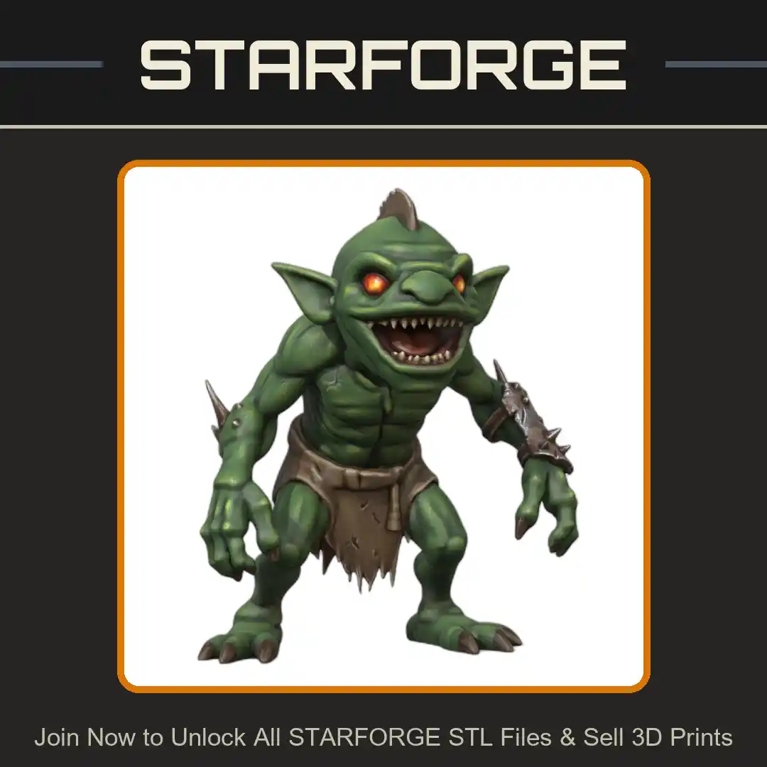 28mm Sci-Fi Cunning Goblin Thief for Interstellar Conflicts - 3D Printable STL File