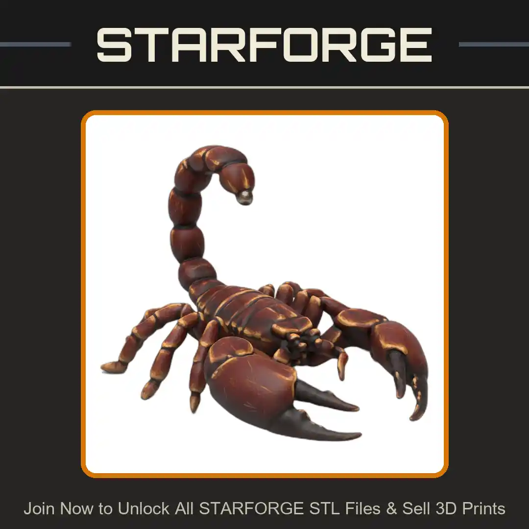 28mm Sci-Fi Giant Grotesque Scorpion Abomination - 3D Printable STL File